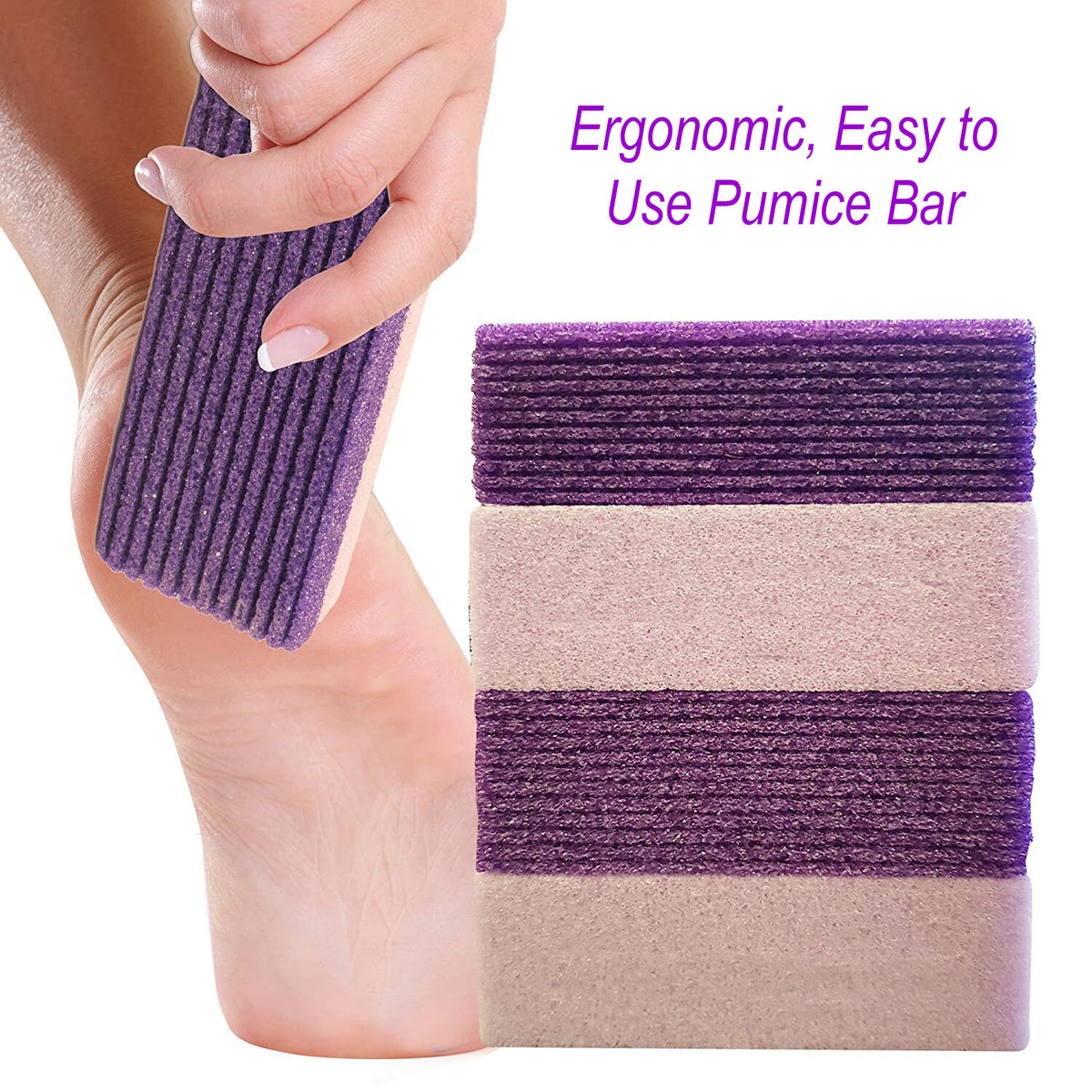 Pumice Bar for Feet 2-in-1 Callus Remover Removes Dead Skin Disinfect