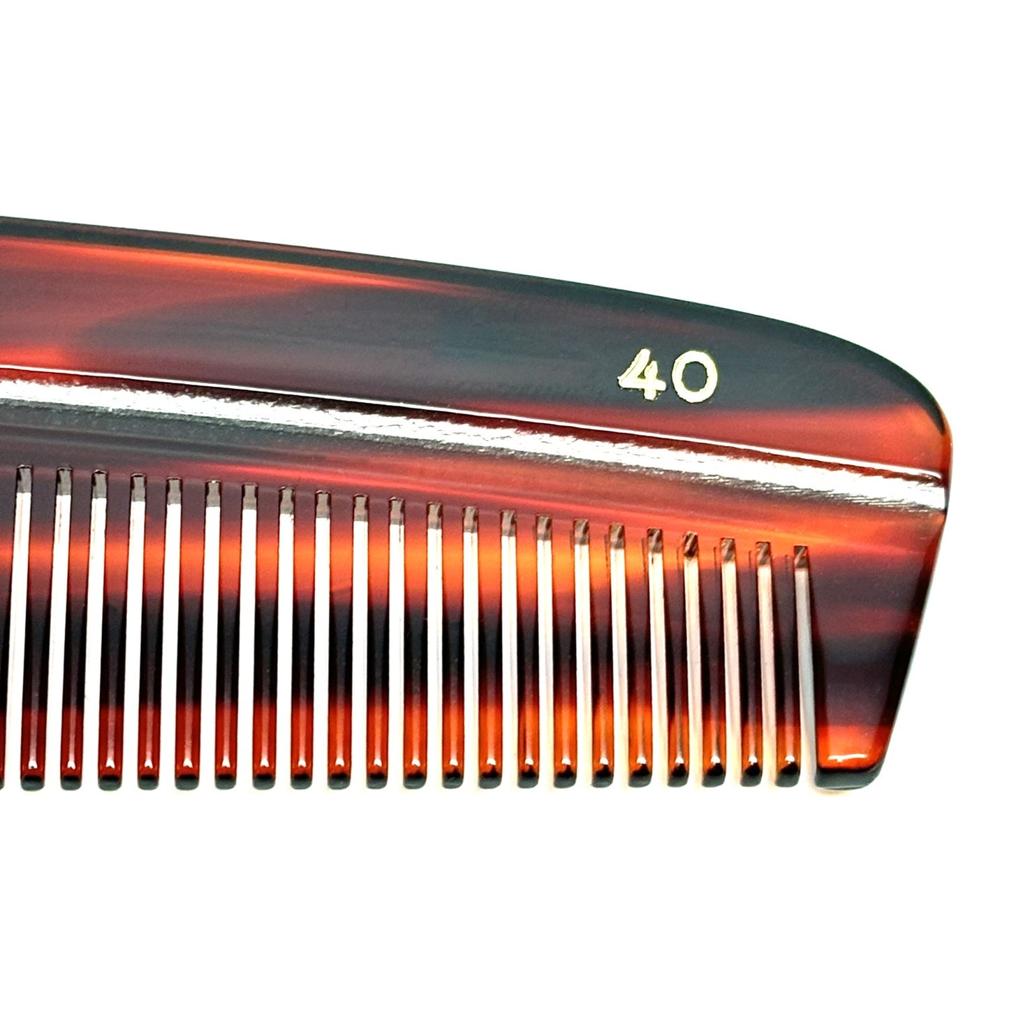 European Handmade Tortoise Shell Comb 5 Inch Brown Cellulose Acetate