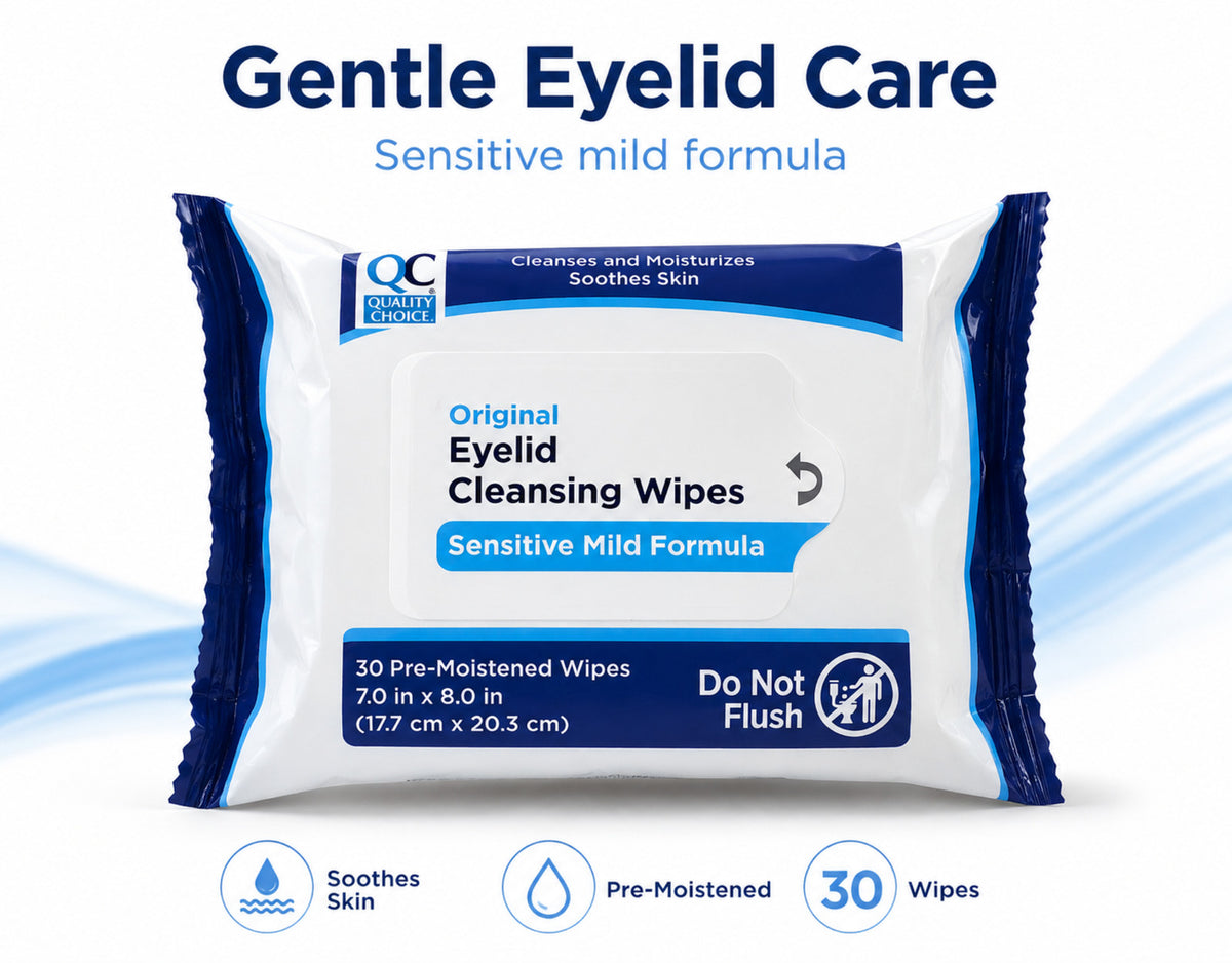 Eyelid Cleansing Wipes 30ct Fragrance-Free Pre-Moistened Eye Wipes – 4 Pack