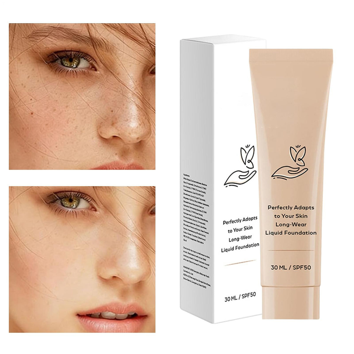 Color Changing SPF 50 Foundation for Mature Skin - Hydrating, Long-Lasting Makeup