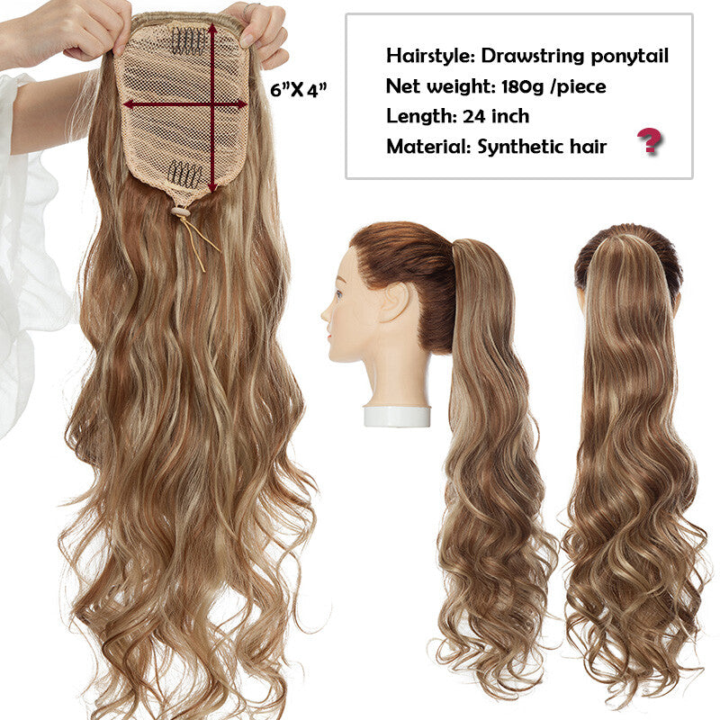 200g Thick Large Drawstring Ponytail Clip-In Hair Extension for Full Head