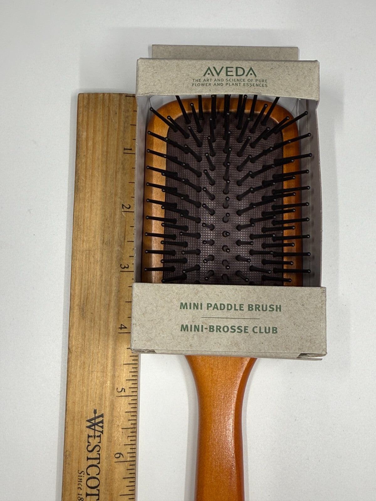 Mini Wooden Paddle Brush with Scalp Massager - Detangling Comb