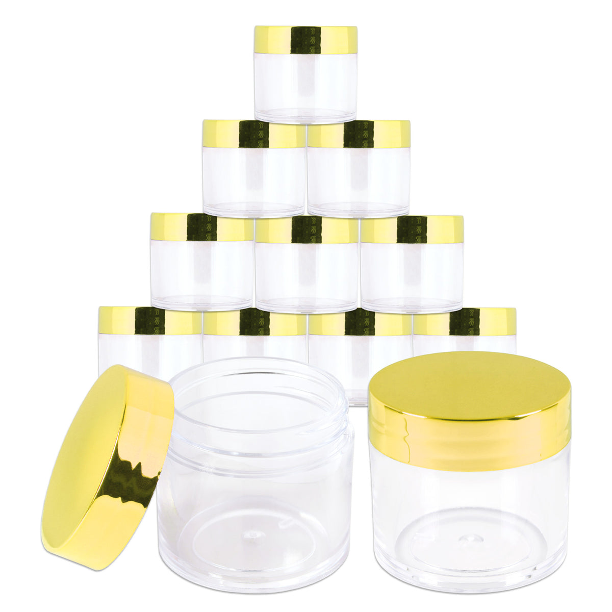 12 Pcs 30g Acrylic Sample Jars BPA Free for Cosmetics, Food & Art Storage