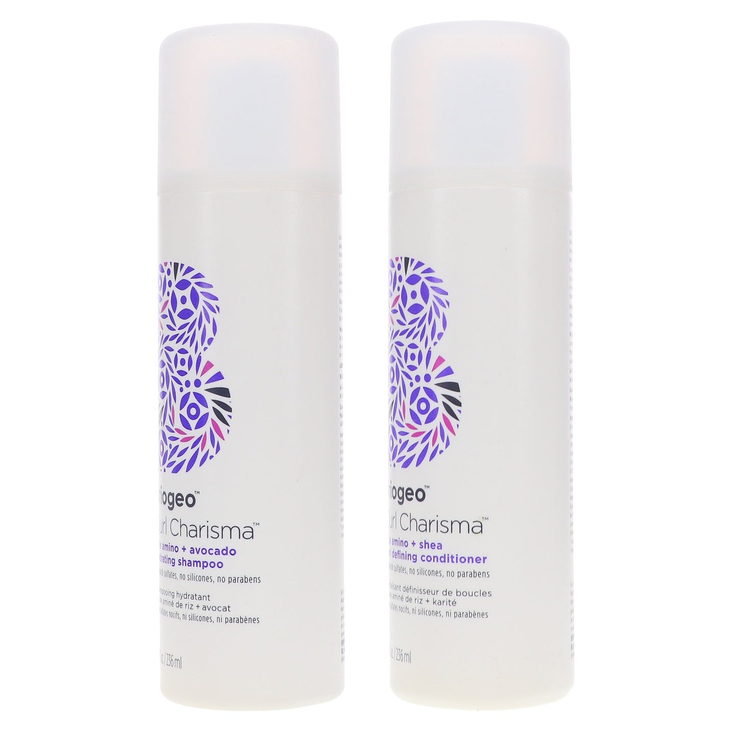 Hydrating Shampoo & Conditioner Set for Curly Hair - Rice Amino & Avocado 8 oz