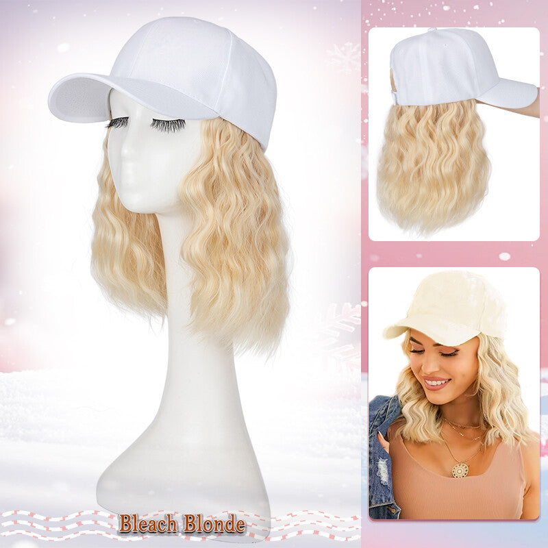 Adjustable Baseball Cap Wig with Hair Piece - Short Long Synthetic Hair