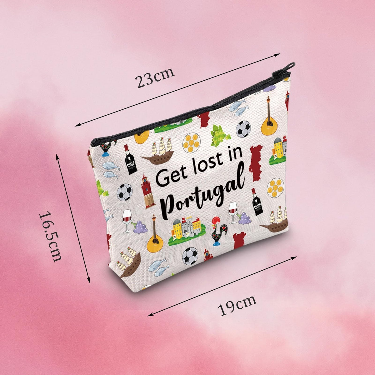 Travel Makeup Bag with Water-Resistant Canvas, Portable Organizer for Cosmetics & Accessories