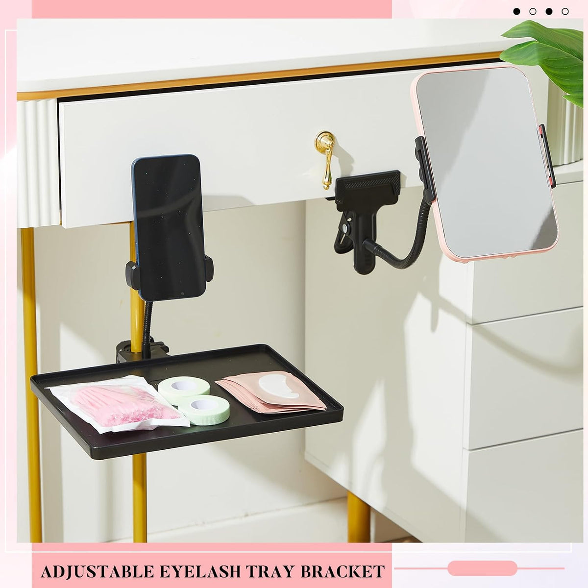 Adjustable Lash Tray Organizer for Lash Trays and Beauty Tools