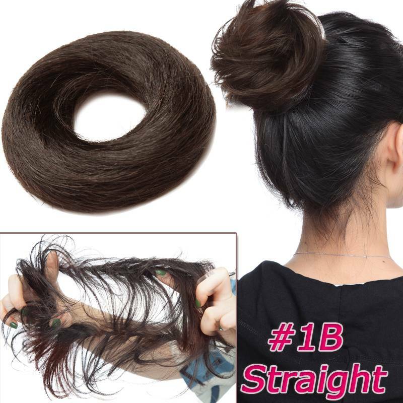 Messy Bun Scrunchie Hair Extension Updo Chignon - Remy Human Hair