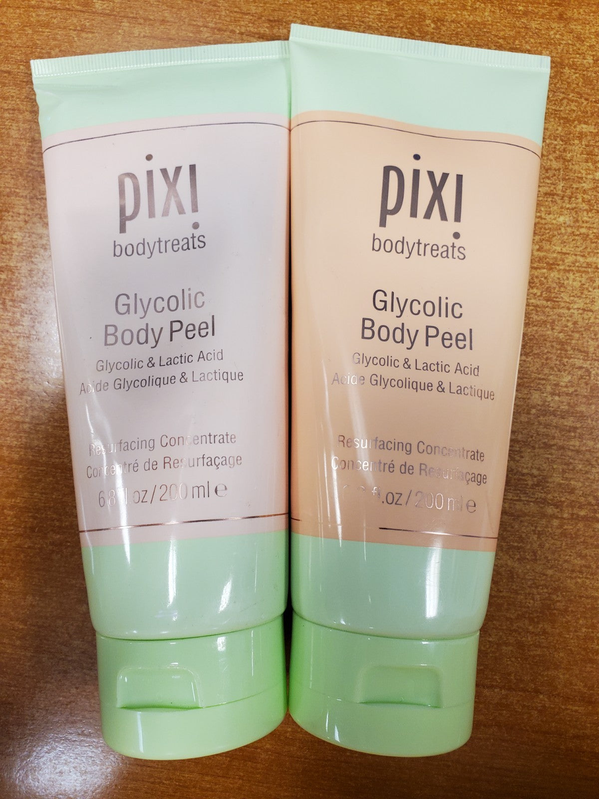 2 Pack: Pixi Glycolic Body Peel & Latic Acid 6.8oz. ea. (1011) E3D