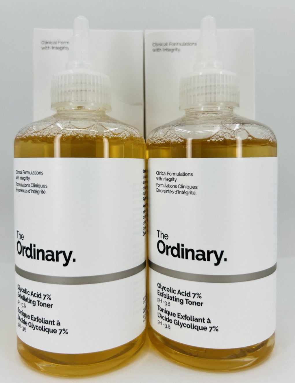 The Ordinary 7% Glycolic Acid Exfoliating Toner Set of 2 - 240mL/8.1oz Skin Care