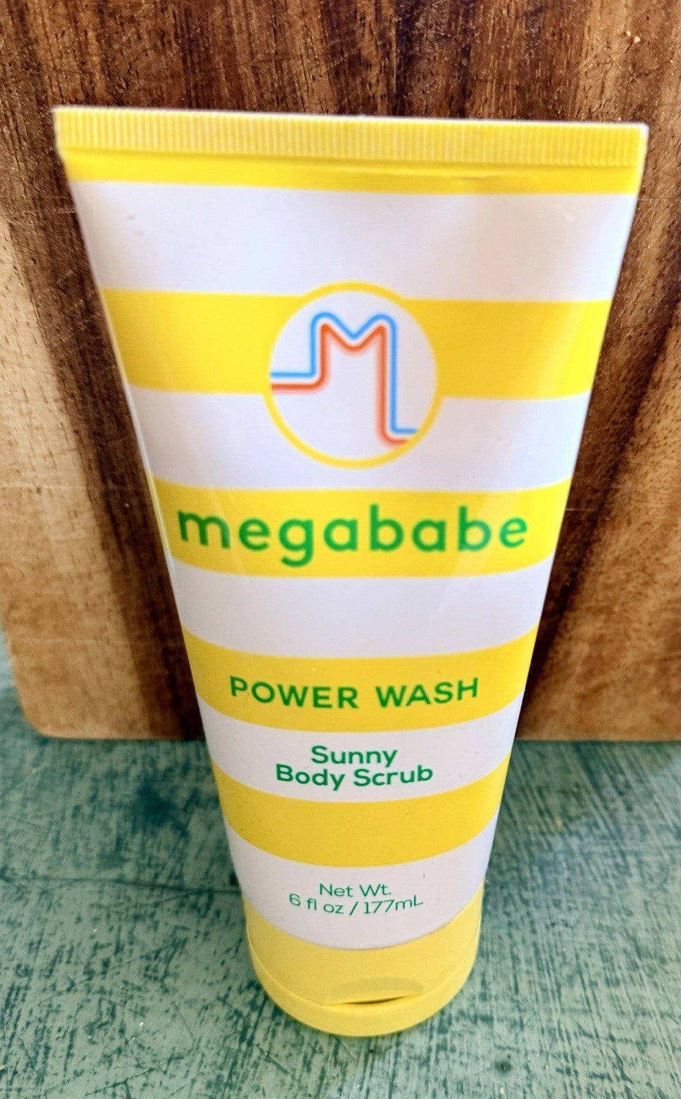 Megababe Power Wash Sunny Body Scrub 6 Fl Oz Glycolic Acid Exfoliate