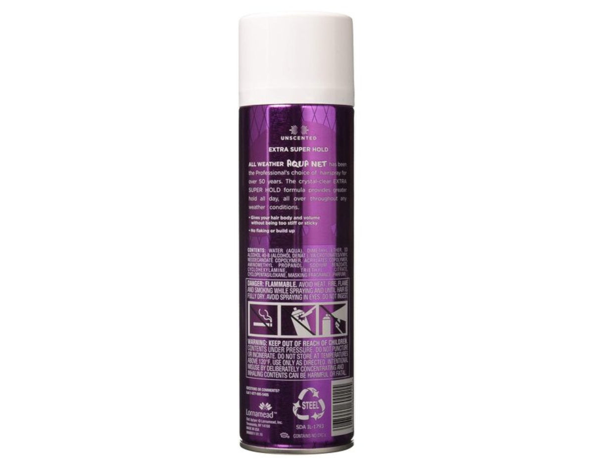 Extra Super Hold Hairspray Unscented 11 oz - Pack of 6 | Strong Hair Spray