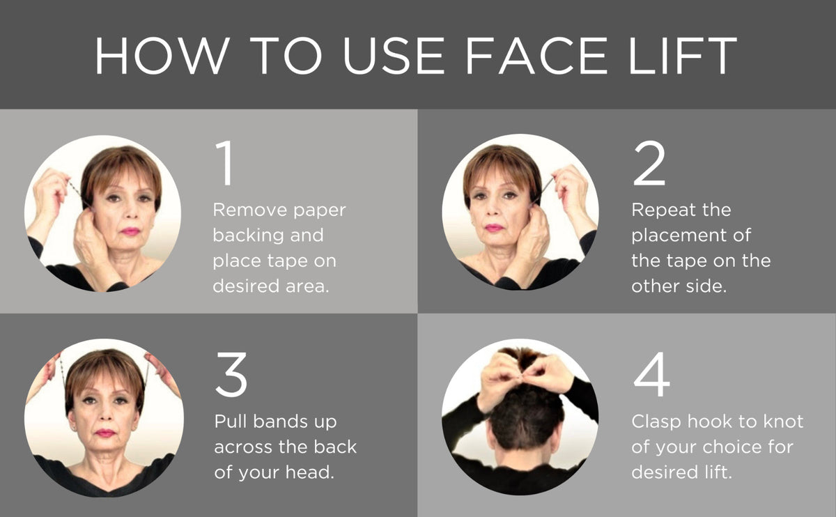 Instant Face and Neck Lift Tape Bands Kit - Adjustable Skin Tightening