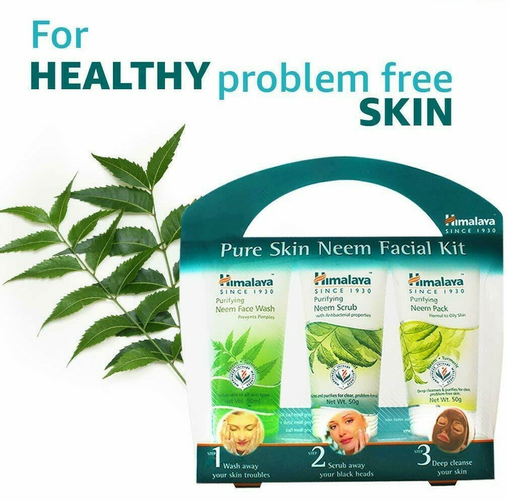 Neem Facial Kit with Face Wash, Scrub & Face Pack - 150ml | Skin Care Set