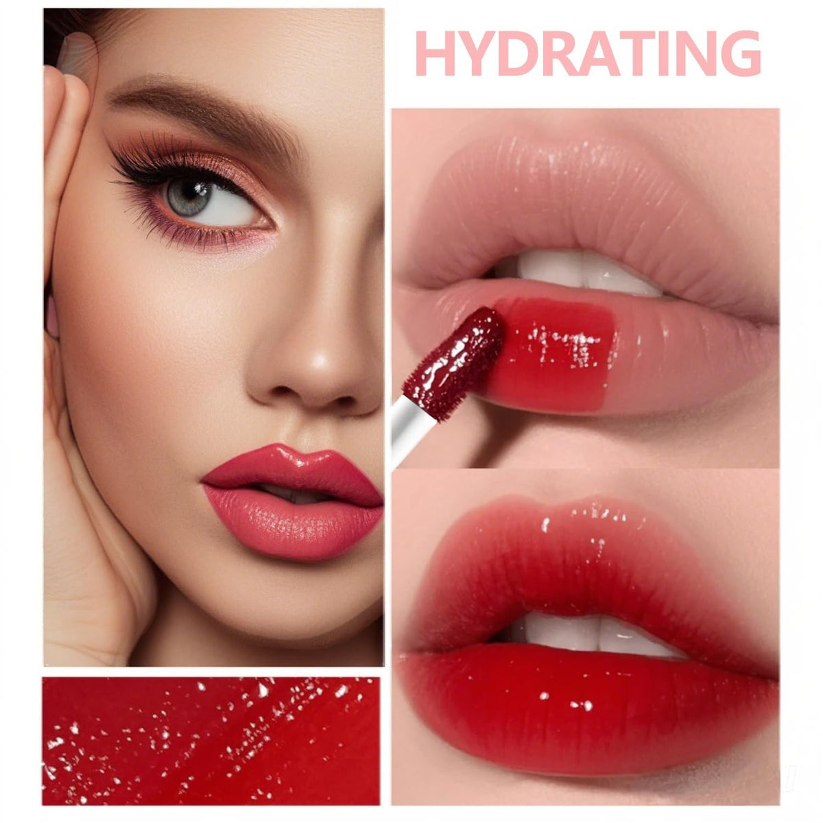 6-Color Lip Tint and Blush Set - Moisturizing Waterproof Long-Lasting Makeup