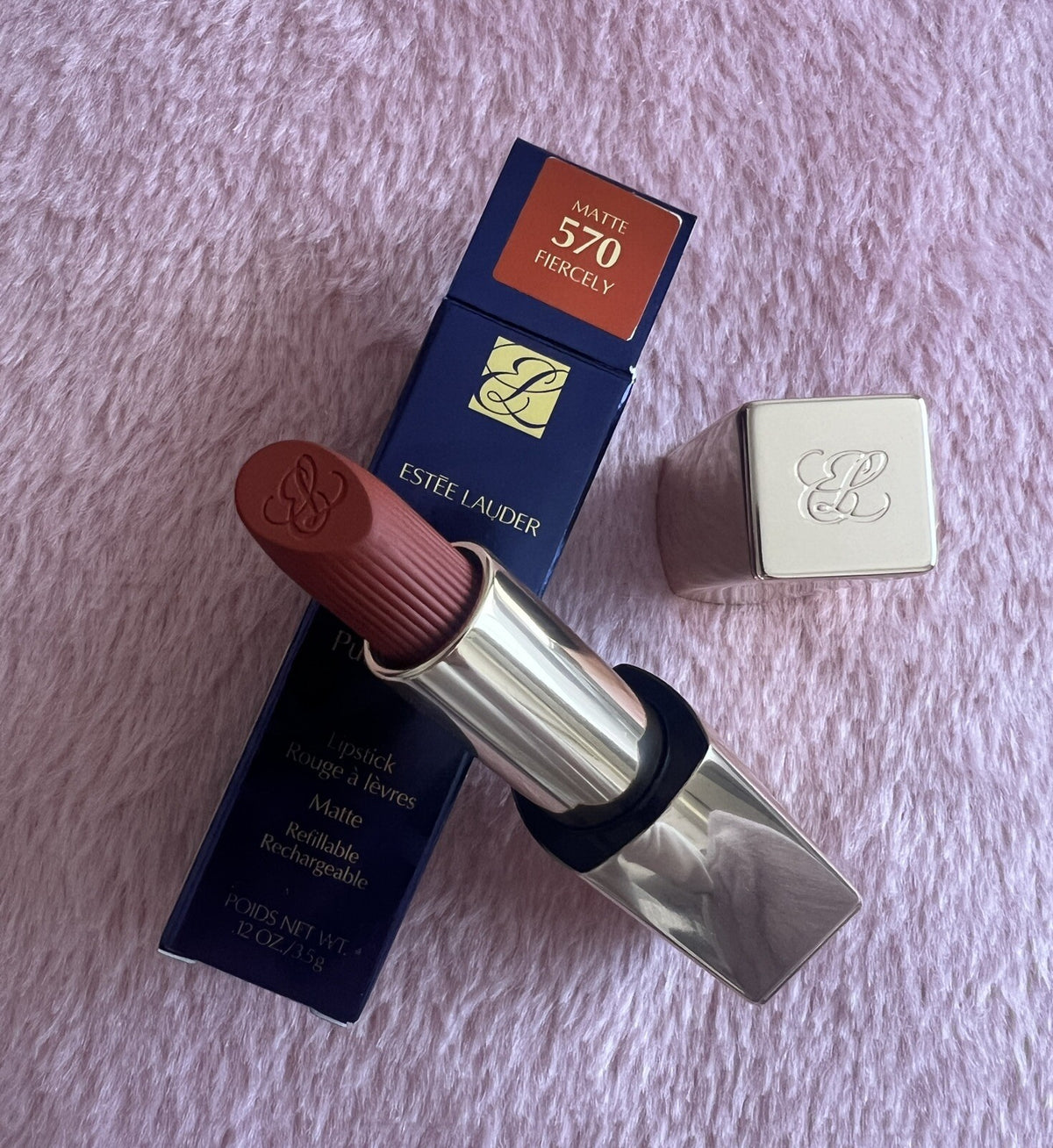 Lipstick 570 Fiercely - Matte Lip Color for Bold Look - 0.12 oz