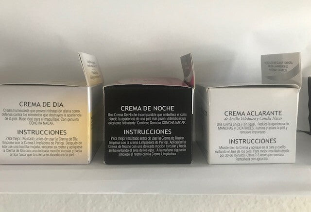 Concha Nacar 3-Pack Day Night & Brightening Creams - 2 oz Each