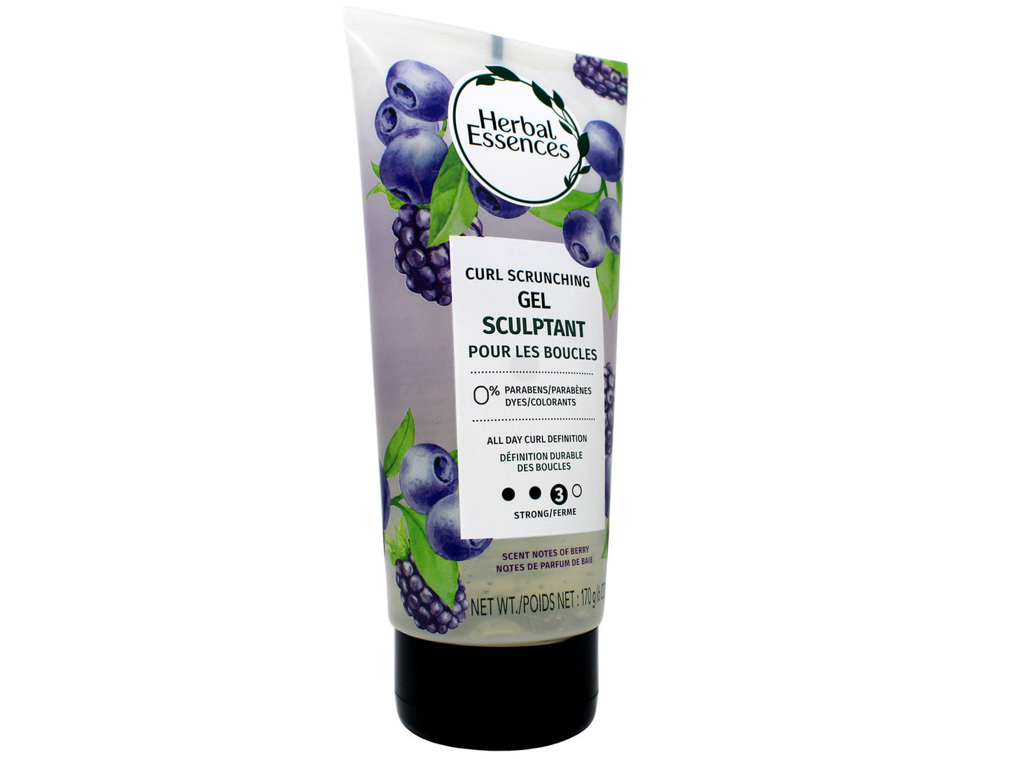 Herbal Essences Curl Scrunching Hair Gel - Level 3 Hold, Berry Scent, 6 OZ, 2 Pack