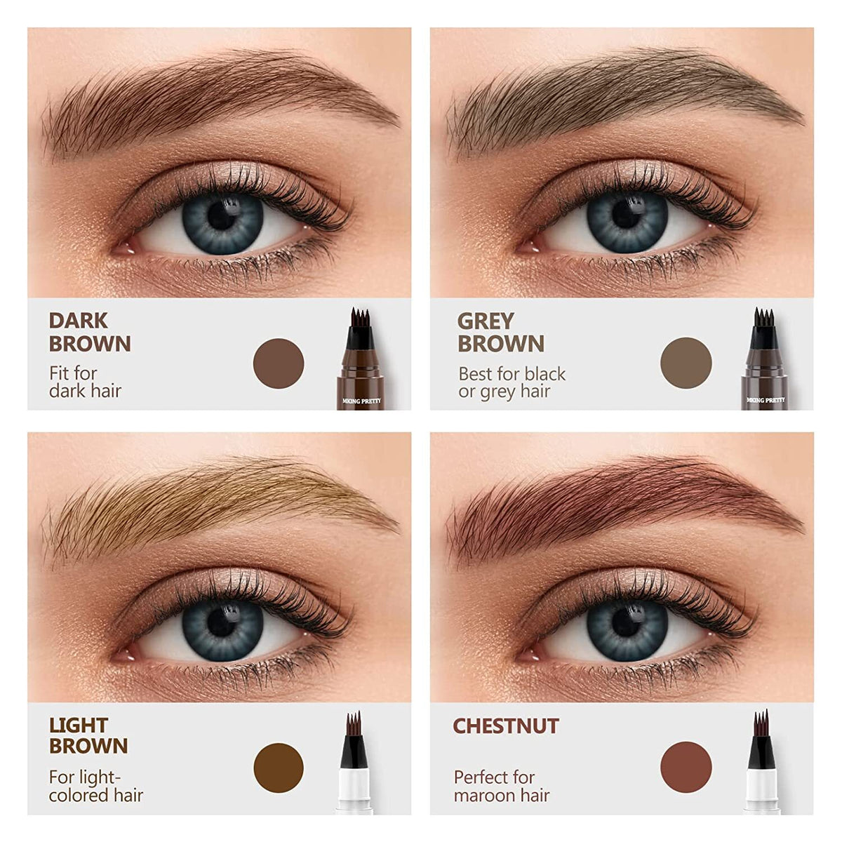 Waterproof Microblading Eyebrow Ink Pen Long Lasting 3D Brow Pencil
