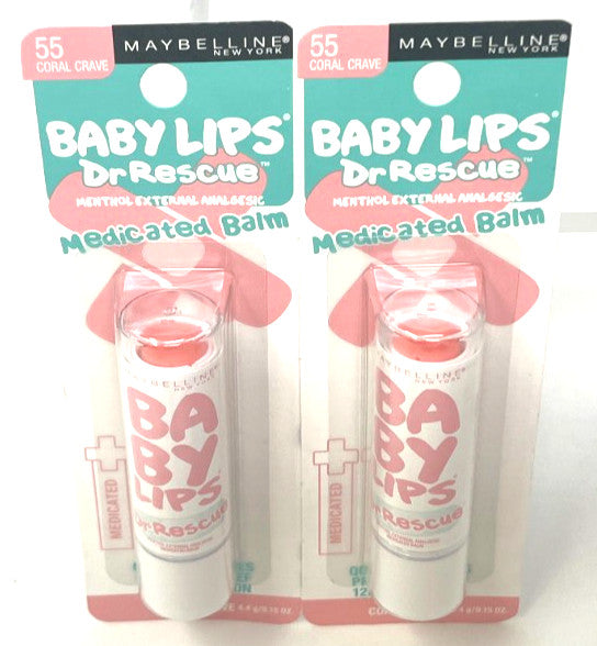 Medicated Lip Balm Set - Coral Crave, Sealed, 2-Pack