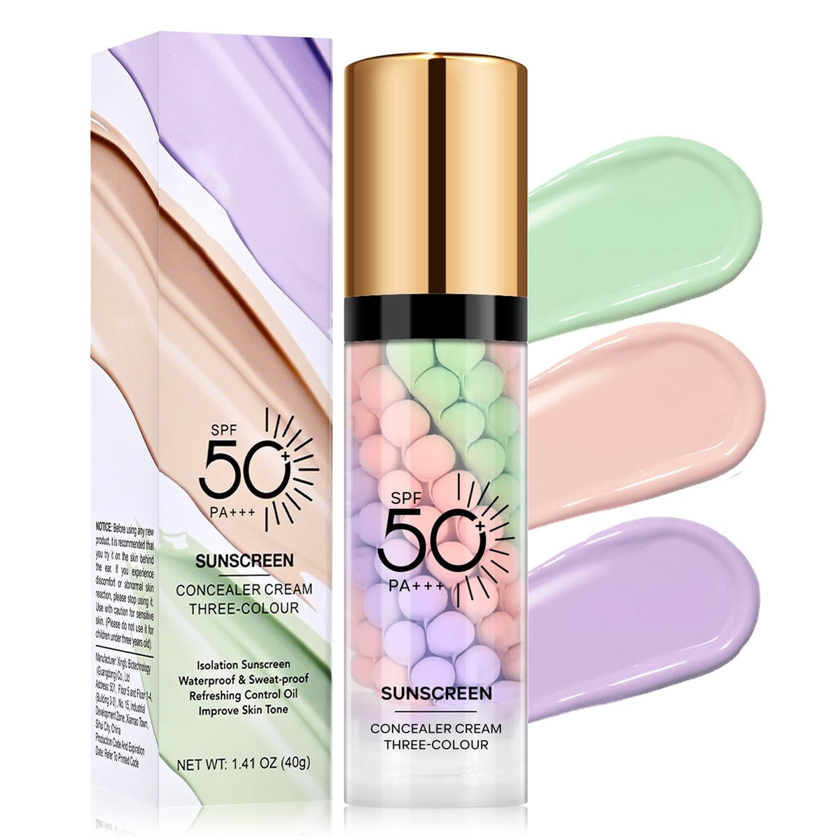 3-in-1 Color Correcting Makeup Primer SPF 50 PA+++ Facial Serum
