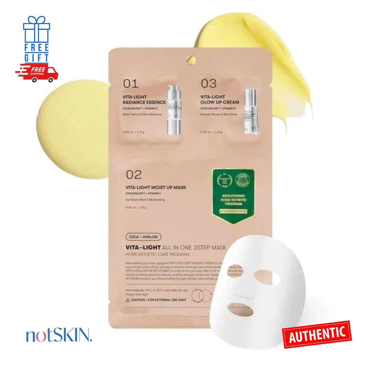 Reedle Shot Vita-Light 3-Step Brightening Mask Set (4ea)