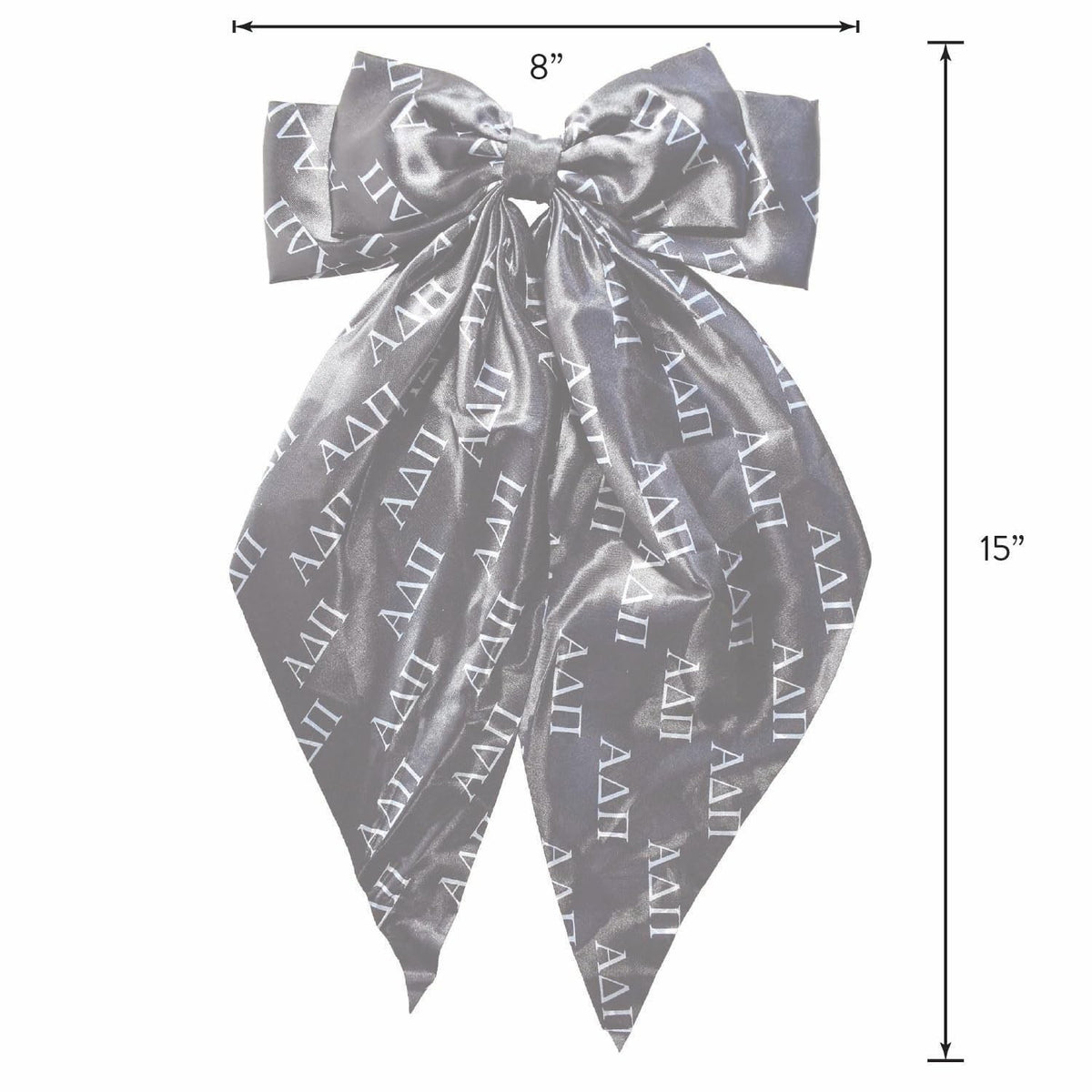 Pi Beta Phi Hair Bow - Large Polyester Greek Letters with Metal Clip