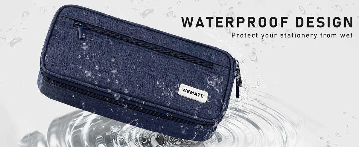 Large Capacity Pencil Case with 5 Compartments - Storage Organizer for Stationery & Makeup