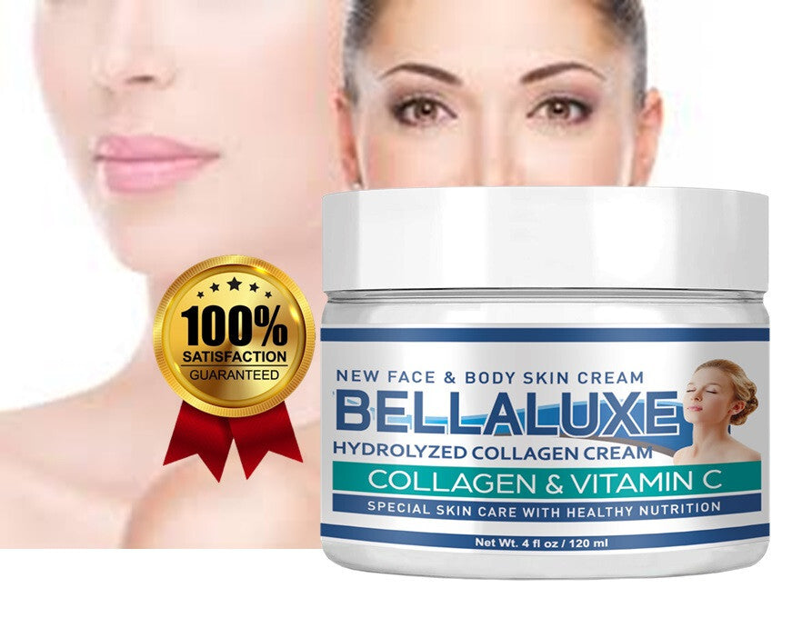 Collagen Cream with Hyaluronic Acid and Vitamin E for Face, Neck & Chest - 4oz Anti-Aging Moisturizer