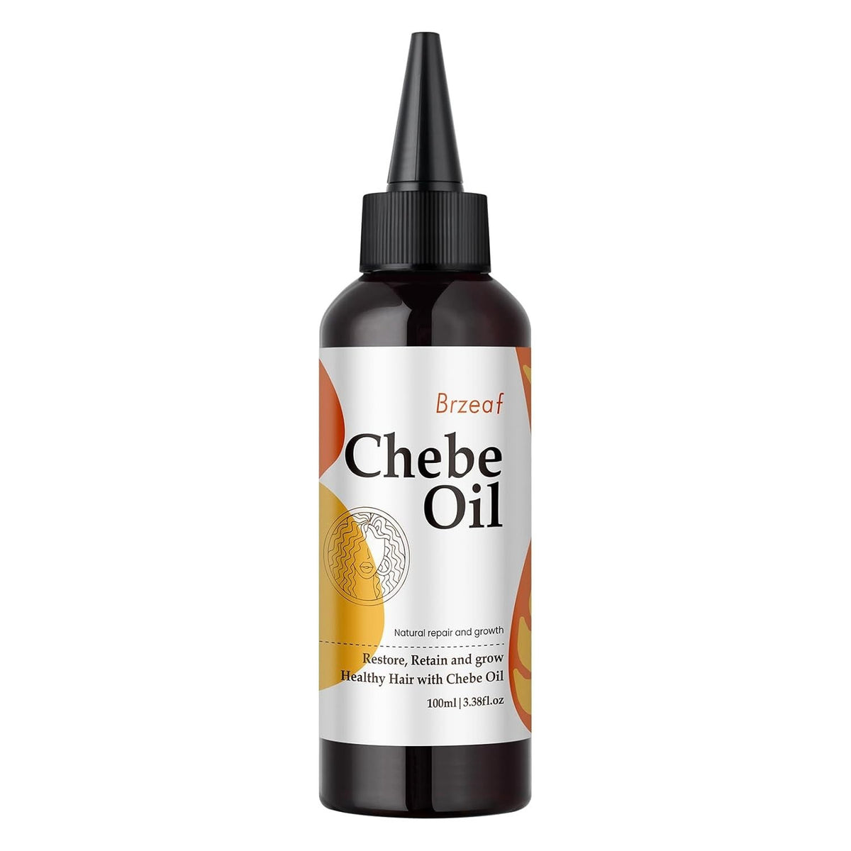 Natural Chebe Oil for Hair Growth & Moisture Restoration - 3.38Oz