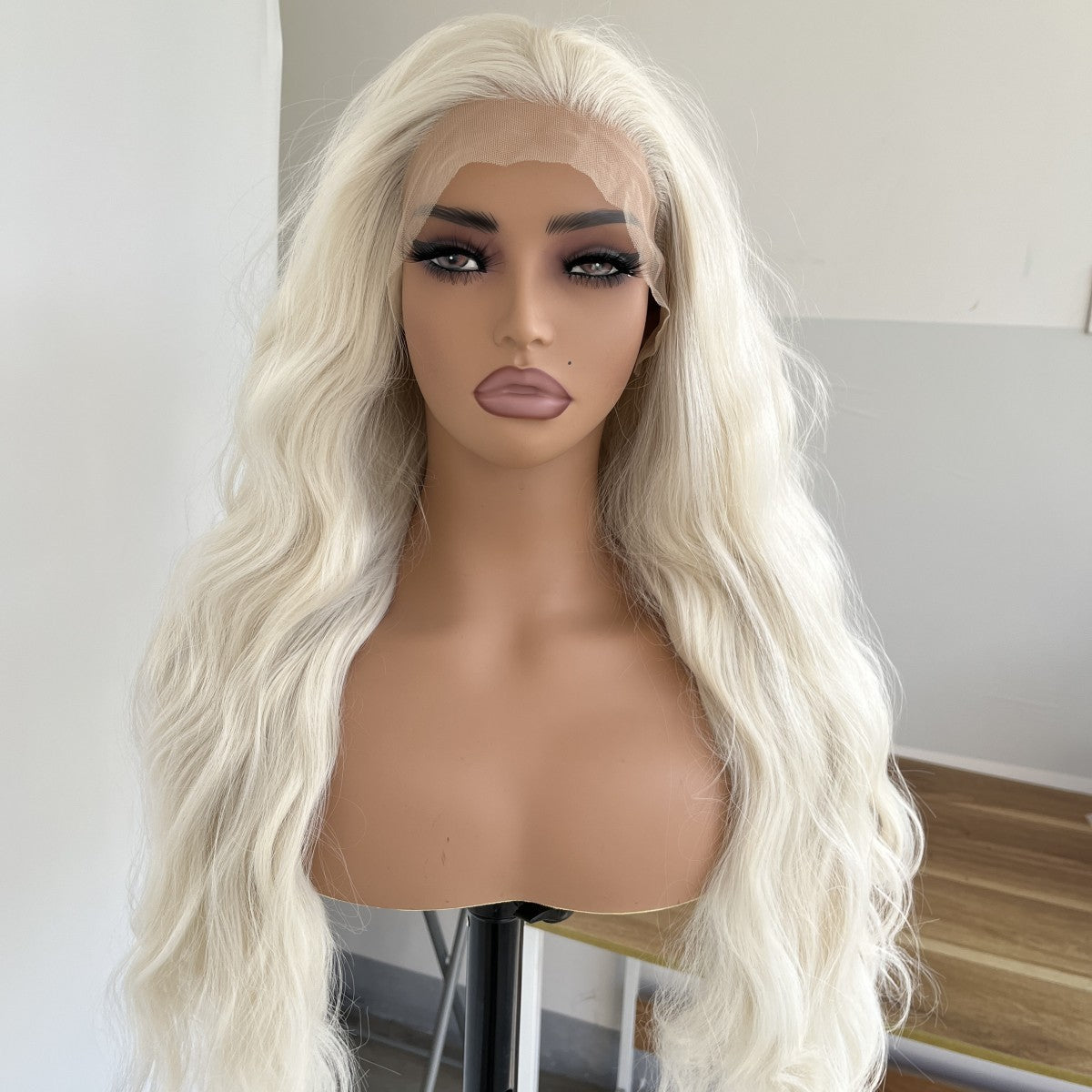 Long Wavy Synthetic Lace Front Wig - Heat Resistant Blonde Hair, 13x4 Parting