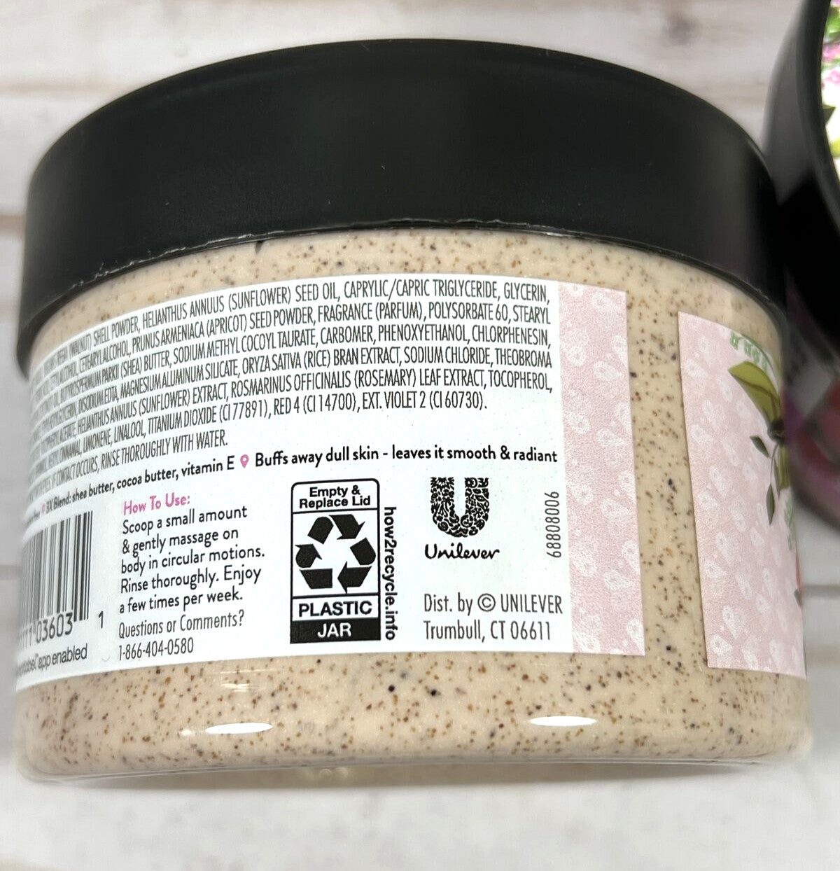 Find Your Happy Place Body Scrub Blush Rose Magnolia Wrapped in Arms