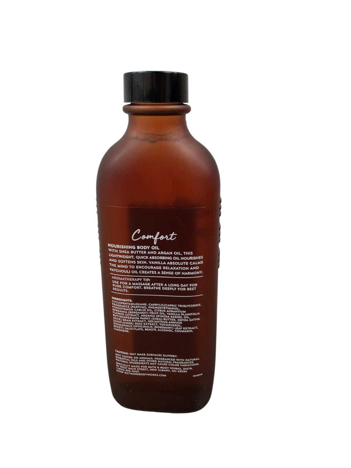 Aromatherapy Comfort Vanilla Patchouli Massage Oil 4 FL OZ