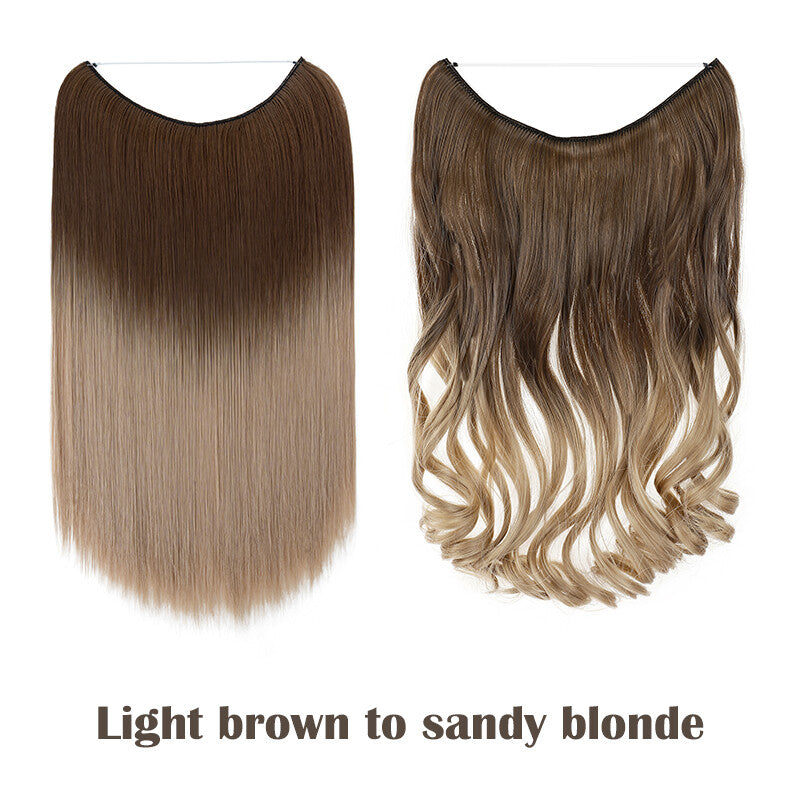 Hair Extensions with Elastic Band & Miracle Ring - Thick, Real Hair