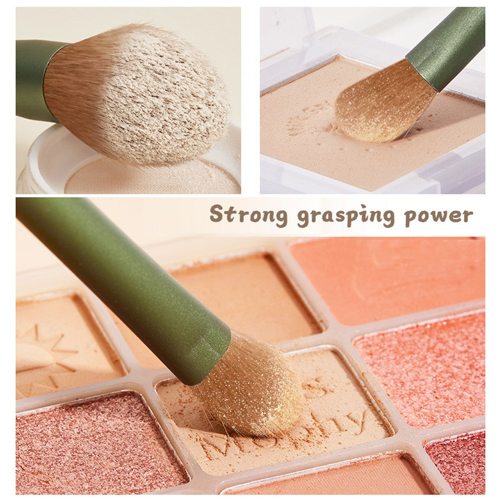 10Pcs Vegan Makeup Brush Set - Soft Fluffy Professional Cosmetic Tools