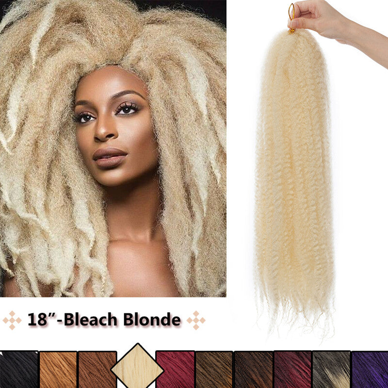 Kinky Afro Hair Extensions Bulk Curly Twist Crochet Braids Natural Puff