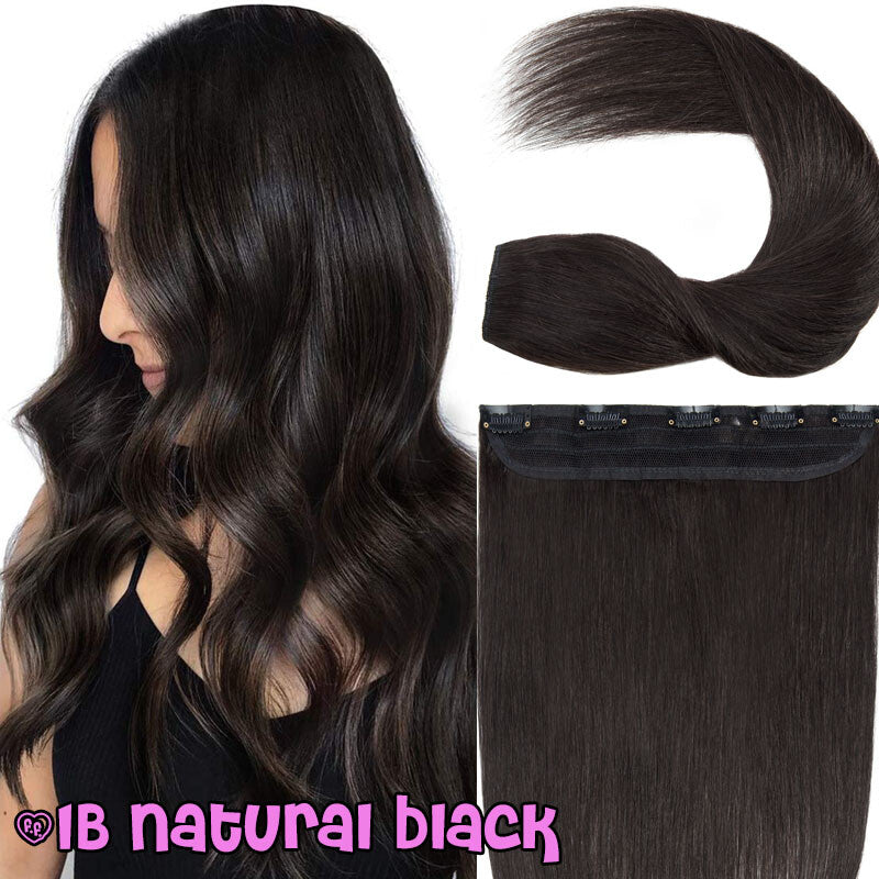 Thick Clip-In Human Hair Extensions Full Head Remy Weft - Various Lengths & Colors