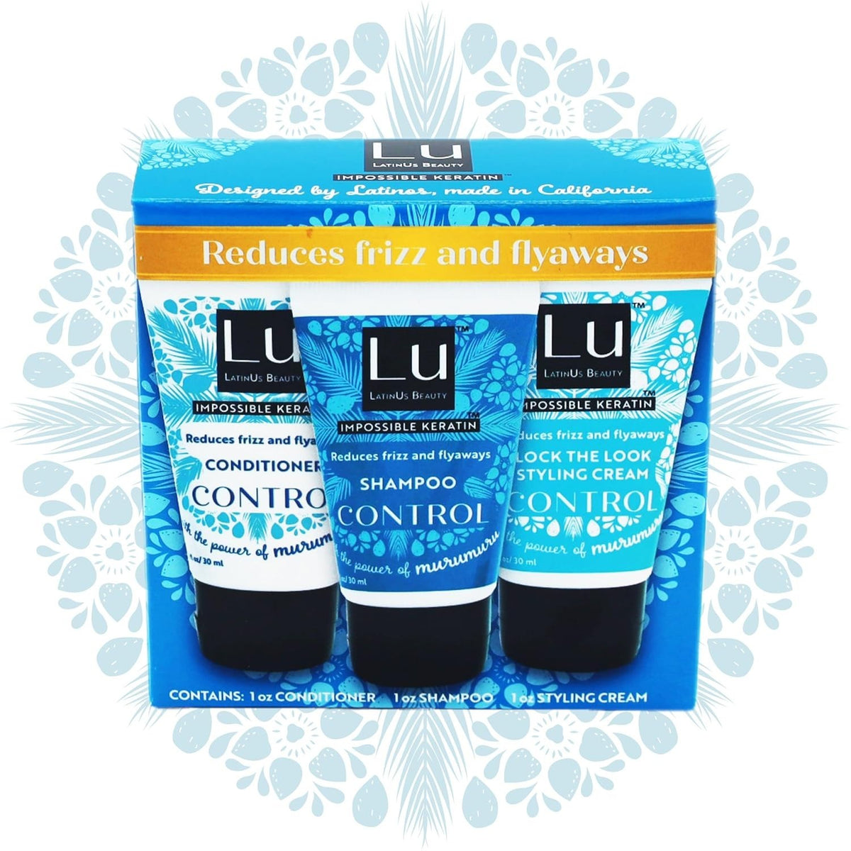 Lu by Beauty Control Travel Size Collection | Anti Frizz Shampoo,
