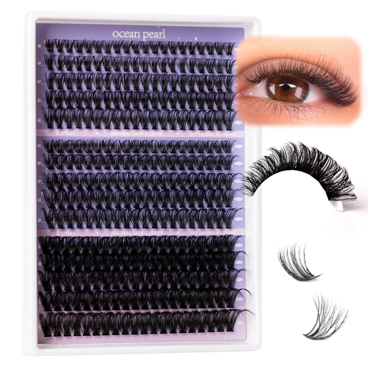 Lash Clusters Kit with 320 Pieces 11-20mm DIY Eyelash Extensions - Natural & Dramatic Looks