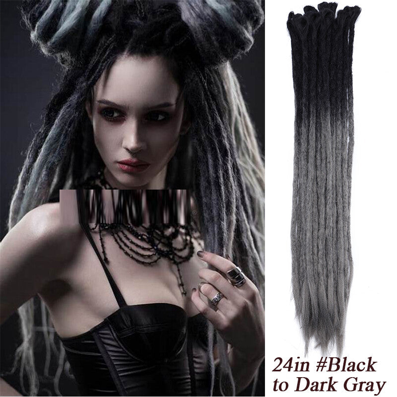 Ombre Dreads Locs Crochet Dreadlock Extensions Faux Long Natural Look