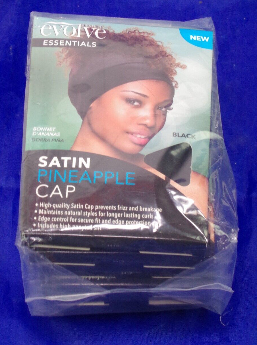 Pack of 6 EVOLVE Satin Pineapple Sleep Caps NEW