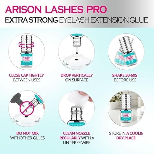 Sensitive Eyelash Extension Glue 3-4 Seconds Drying Time 5-6 Weeks Retention