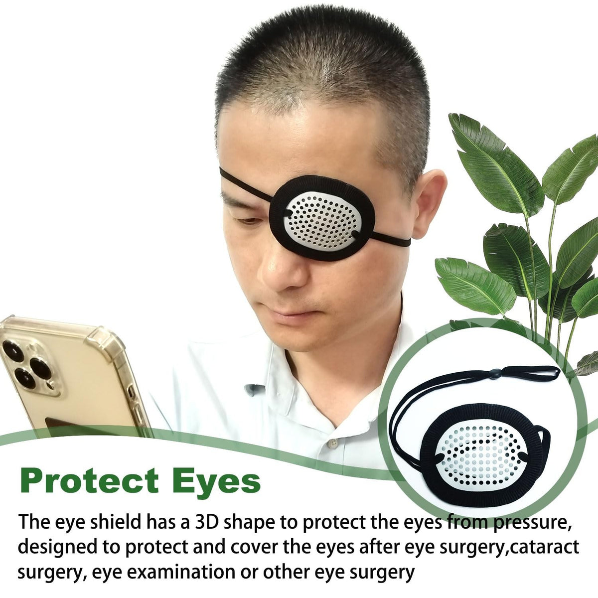 Aluminum Medical Eye Shield for Cataract Surgery - Breathable, Reusable & Adjustable