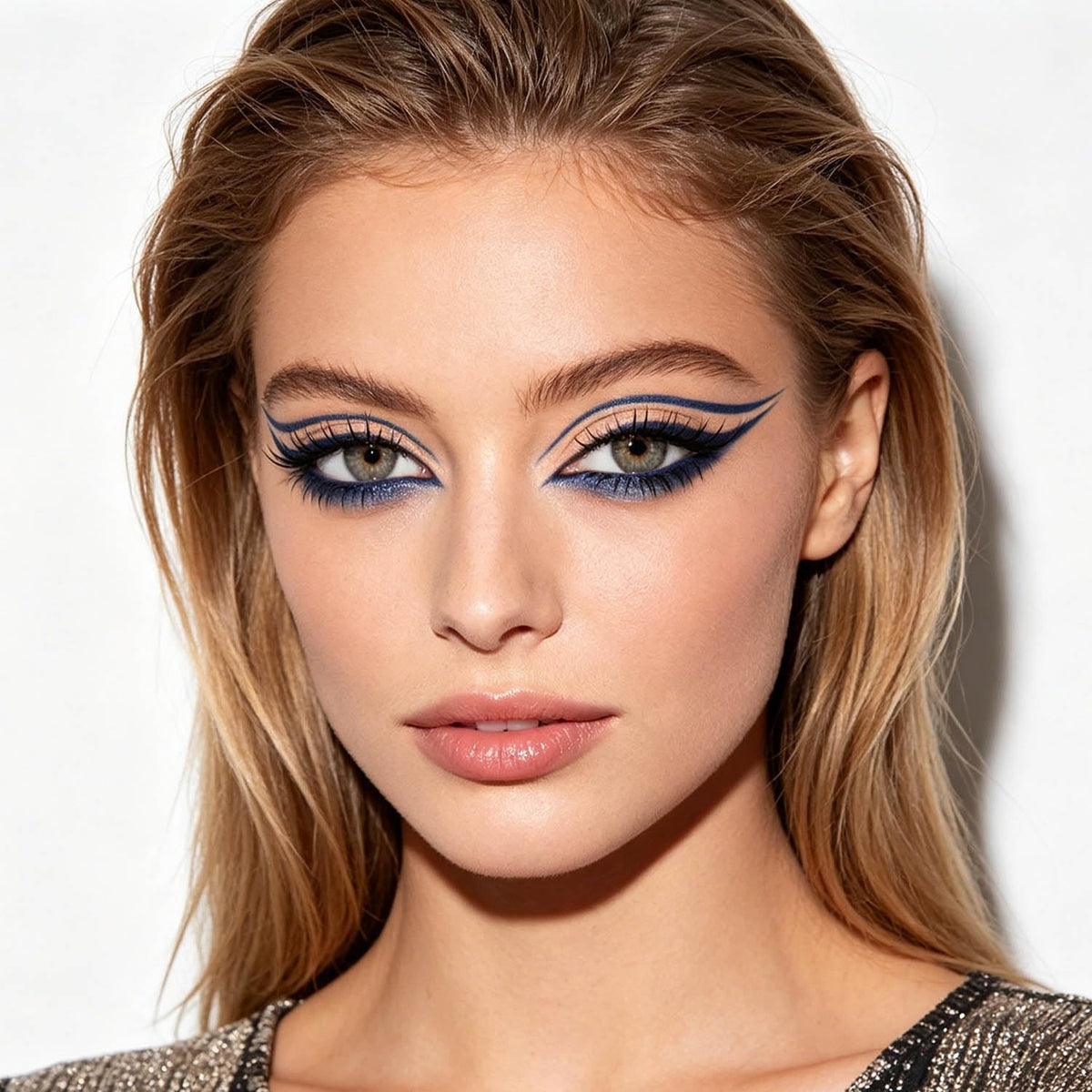 Waterproof Blue Eyeliner Pencil - Smudge-Proof, Retractable, Vegan & Cruelty-Free Makeup