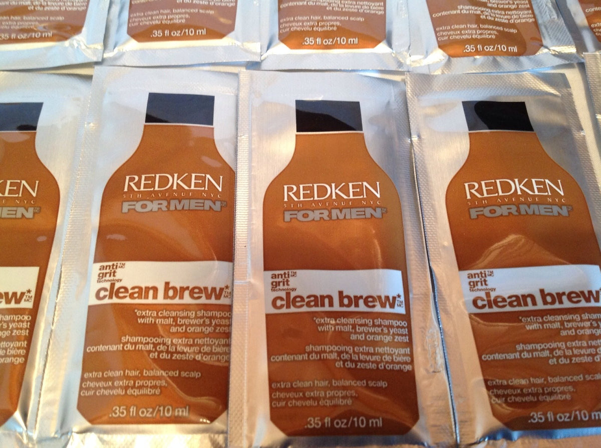 Redken For Men Clean Brew Shampoo Sample Pack - Travel & Gym Size