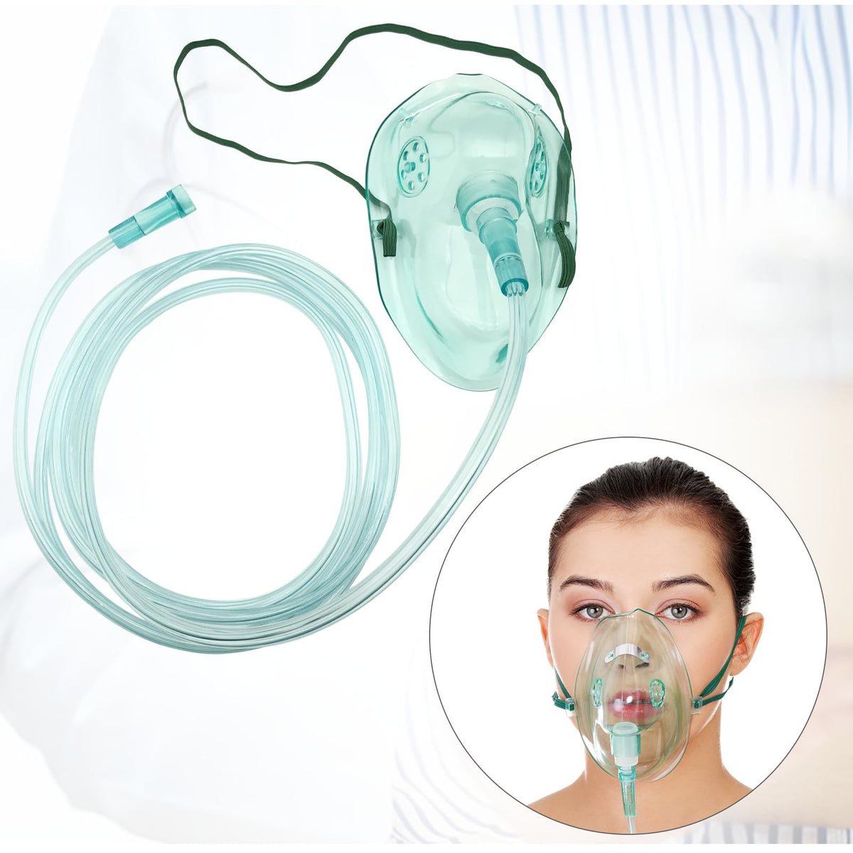 Oxygen Mask Adult Size XL - 3 Pack Disposable