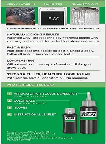 Men's Hair Color Dark Brown - 2 Pack Gray Coverage Formula