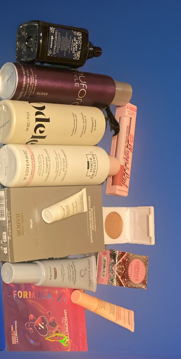 12-Piece High-Quality Hair, Skincare & Fragrance Travel & Sample Set - Assorted