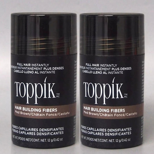 Hair Building Fibers Medium Brown – 2 Pack (0.42oz)