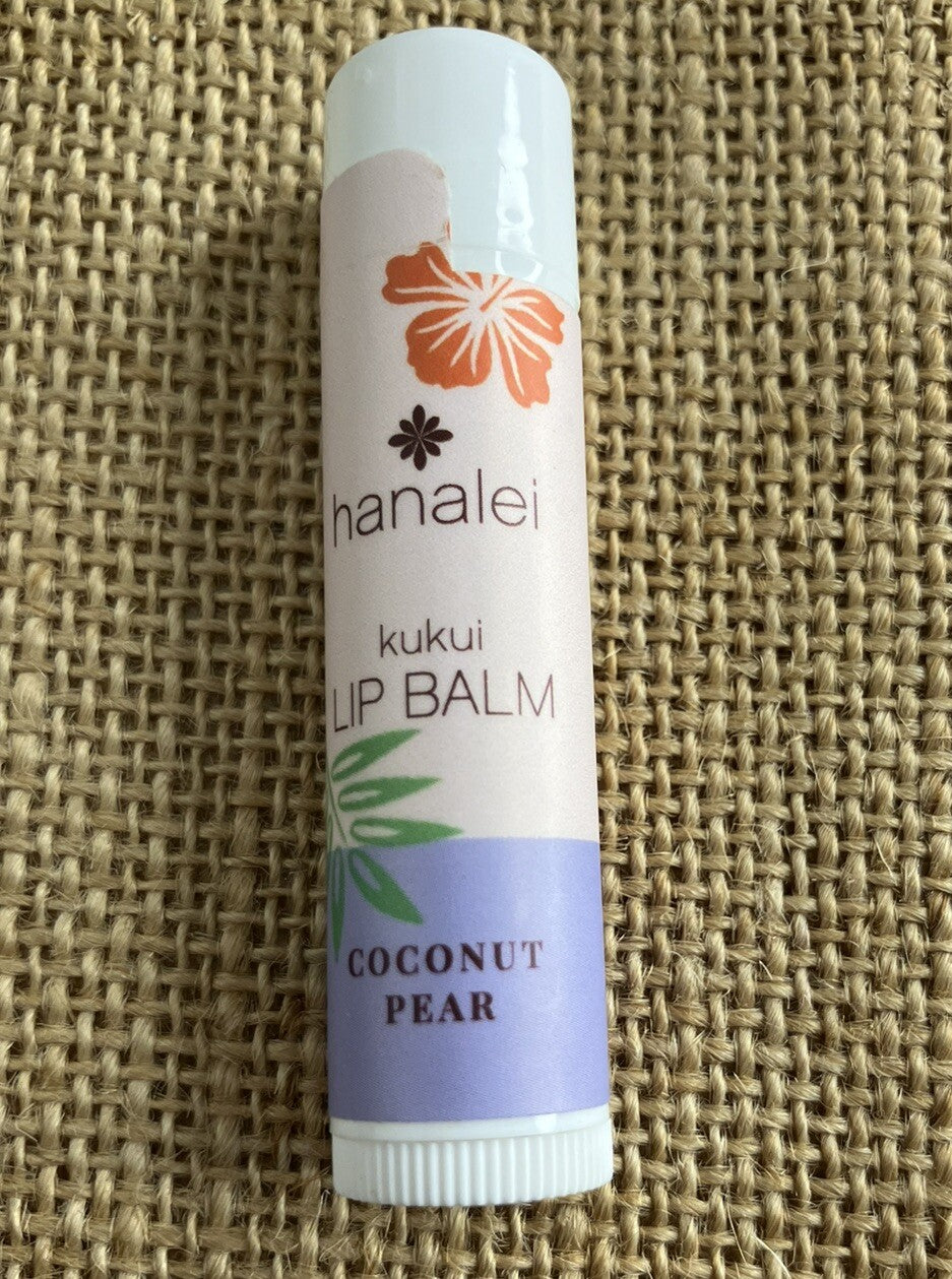 Hanalei Kukui Coconut Pear Lip Balm - Natural Moisturizing Lip Care